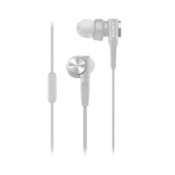 Sony MDRXB55APW Extra Bass mikrofonos fehér fülhallgató