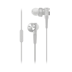 Sony MDRXB55APW Extra Bass mikrofonos fehér fülhallgató