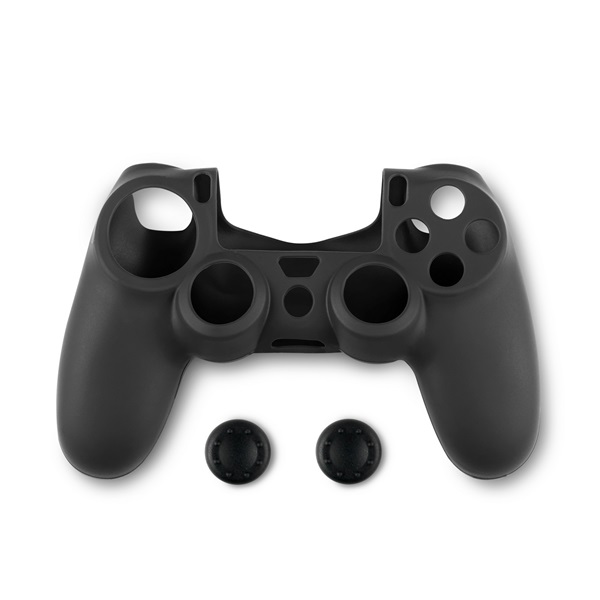 Spartan Gear 2808143 PS4 kontroller szilikon skin fekete + thumb grips