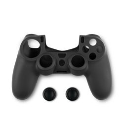 Spartan Gear 2808143 PS4 kontroller szilikon skin fekete + thumb grips