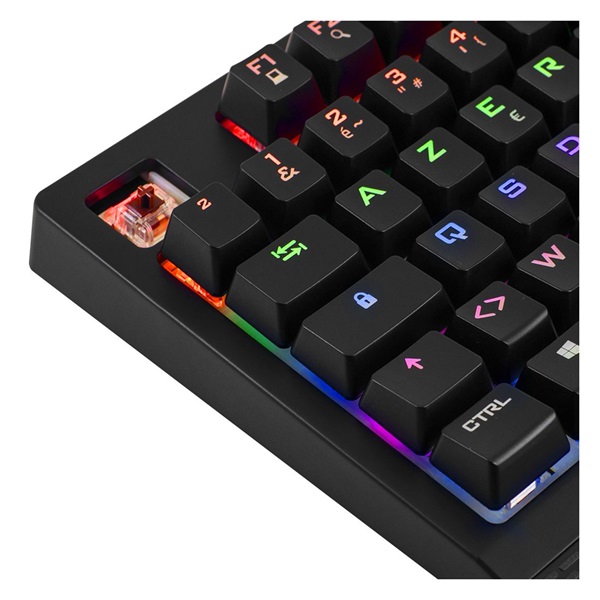 Spirit of Gamer XPERT K500 HUN fekete RGB USB mechanikus gamer billentyűzet