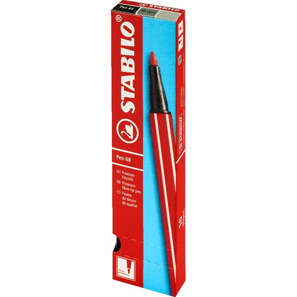 Stabilo Pen 68 10db/csomag fekete rostirón