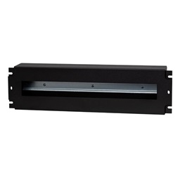 Stalflex VDP19-3U-B 19" 3U DIN sínes fedeles fekete kismegszakító tartó