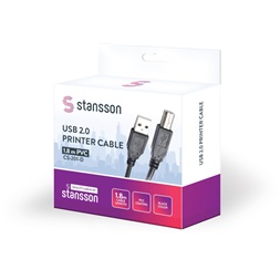 Stansson 1,8m USB 2.0 nyomtató kábel