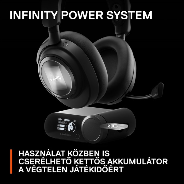 SteelSeries Arctis Nova Pro Wireless X fekete gamer headset