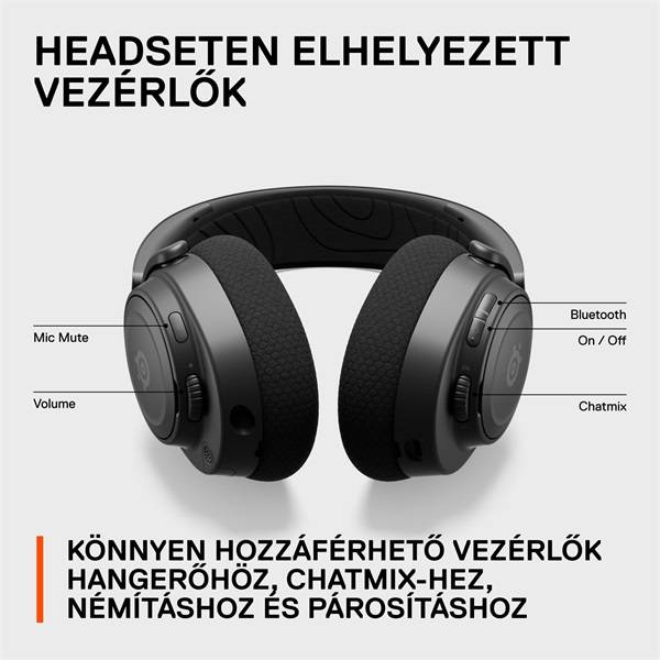 Steelseries Arctis Nova 7 vezeték nélküli fekete gamer headset