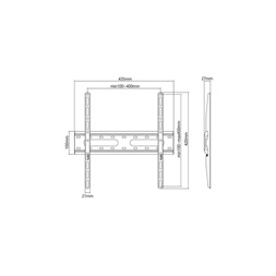 Stell SHO 4210 32"-55" VESA 400x400 slim fix fali konzol