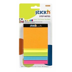 Stick`N MagicCube Step Notes 150lap több méretű neon színes jegyzettömb