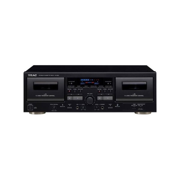 TEAC W-1200 fekete kétkazettás magnó deck