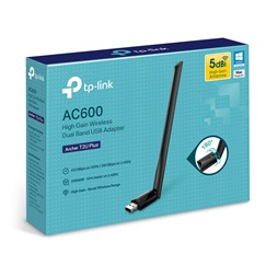 TP-Link Archer T2U Plus AC600 Vezeték nélküli Dual Band USB adapter