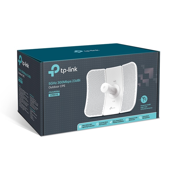 TP-Link CPE610 5GHz 300Mbps 23dBi kültéri CPE