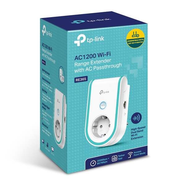 TP-Link RE365 AC1200 Dual-Band Vezeték nélküli Range Extender