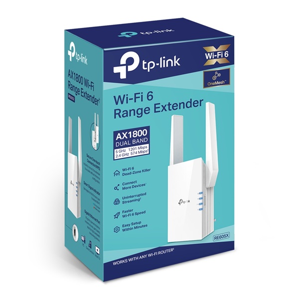 TP-Link RE605X AX1800 Wi-Fi 6 Vezeték nélküli Range Extender