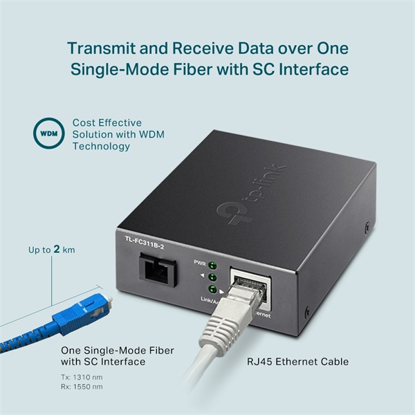 TP-Link TL-FC311B-2 Gigabit WDM Média Konverter