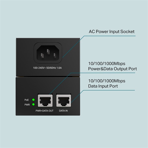 TP-Link TL-POE170S 802.3af/at Gigabit PoE++ Injektor