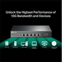 TP-Link TL-SX105 5x10GbE LAN port nem menedzselhető asztali switch