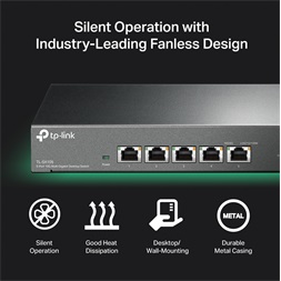 TP-Link TL-SX105 5x10GbE LAN port nem menedzselhető asztali switch