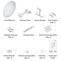 Ubiquiti RD-2G24 2,4GHz RocketDish 24dBi 2x2 MIMO Duplex parabola antenna