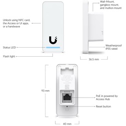 Ubiquiti UA-G2-Black UniFi Access Reader G2 NFC olvasó