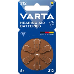 VARTA 24607101416 312 hallókészülék elem 6db/bliszter