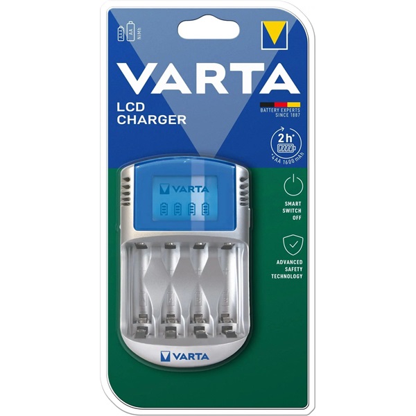 Varta 57070201401 LCD akkumulátor nélküli töltő + 12V autóadapter