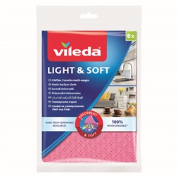 Vileda Light&Soft eldobható törlőkendő 6db-os