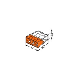 WAGO 2273-203 100 db/csomag COMPACT vezetékösszekötő