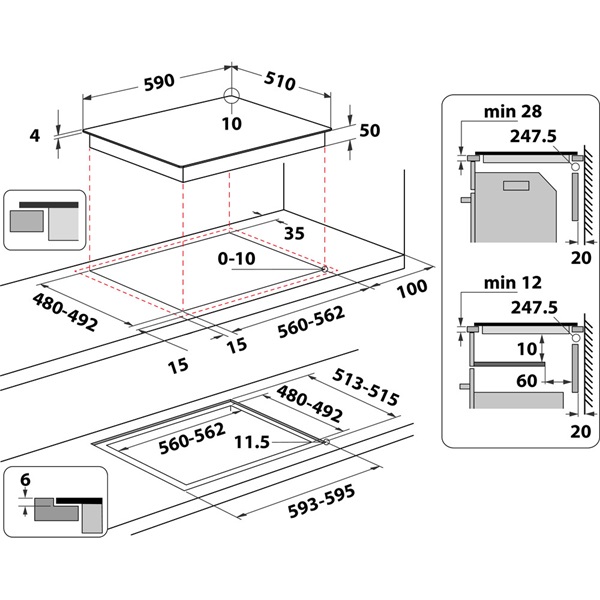 Whirlpool WS Q7360 NE indukciós főzőlap