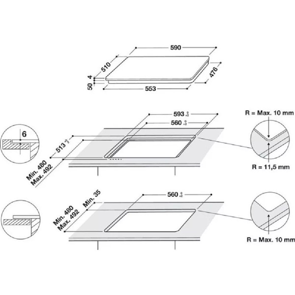 Whirlpool WL S7260 NE indukciós főzőlap