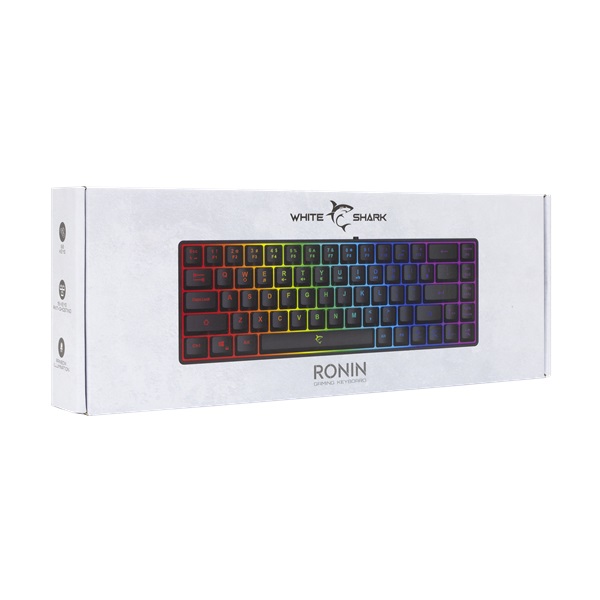 White Shark GK-2201B-HU RONIN-B fekete gamer billentyűzet