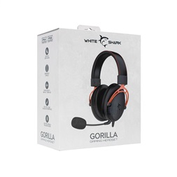 White Shark GORILLA GH-2341B/R fekete/piros gamer fejhallgató