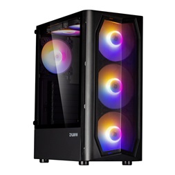 Zalman N4 REV.1 fekete (táp nélküli) ablakos ATX ház