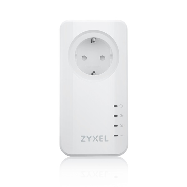 ZyXEL PLA6457 G.hn 2400Mbps Wave2 Powerline Pass-thru Gigabit Ethernet Adapter